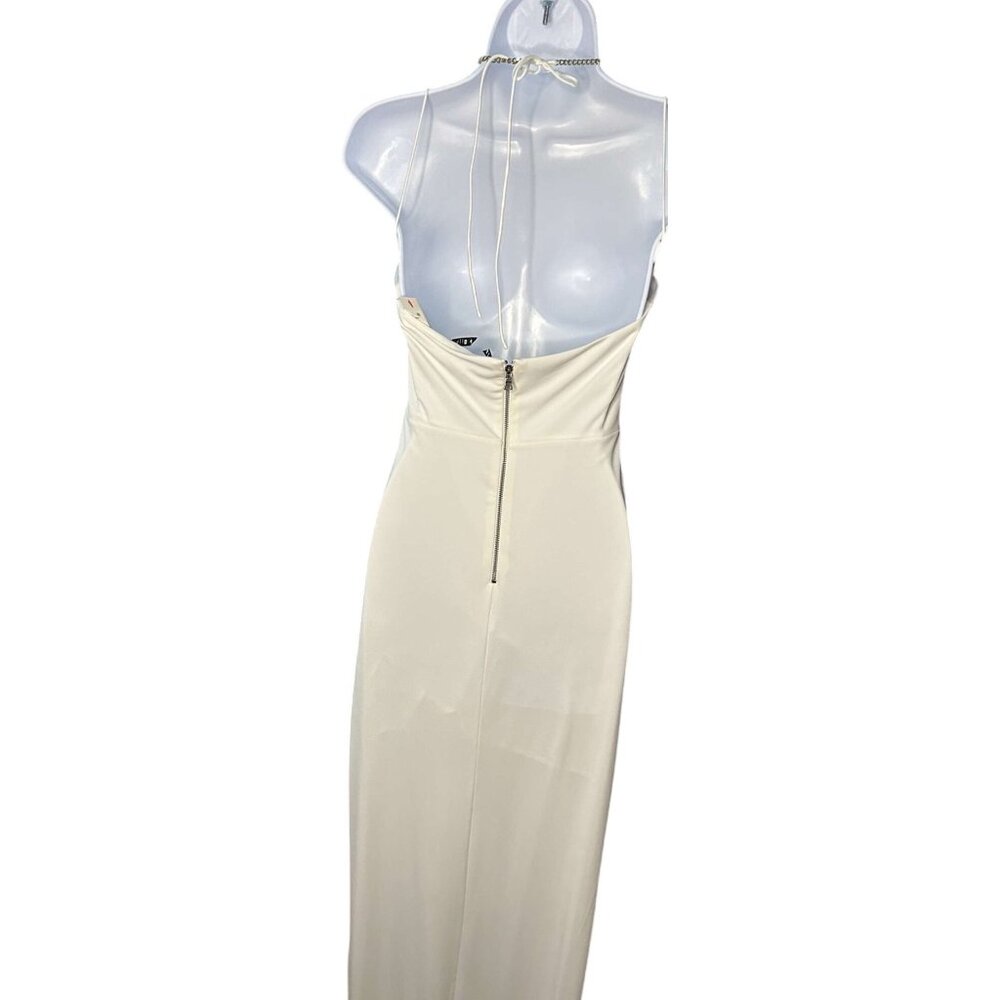 Alice + Olivia Valli Off-White Cut-Out Maxi Dress Size 6, Elegant & Rare - Picture 8 of 16